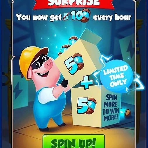 Pig master spins and coins